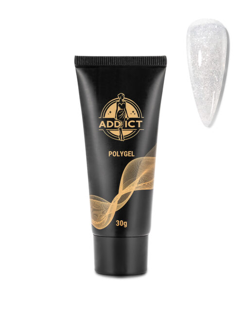 Polygel Addict 30g - Diamond Glitter, Transparent