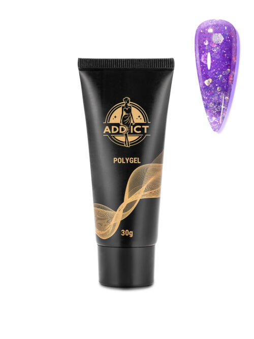 Polygel Addict 30g - Purple Galaxy, Mov